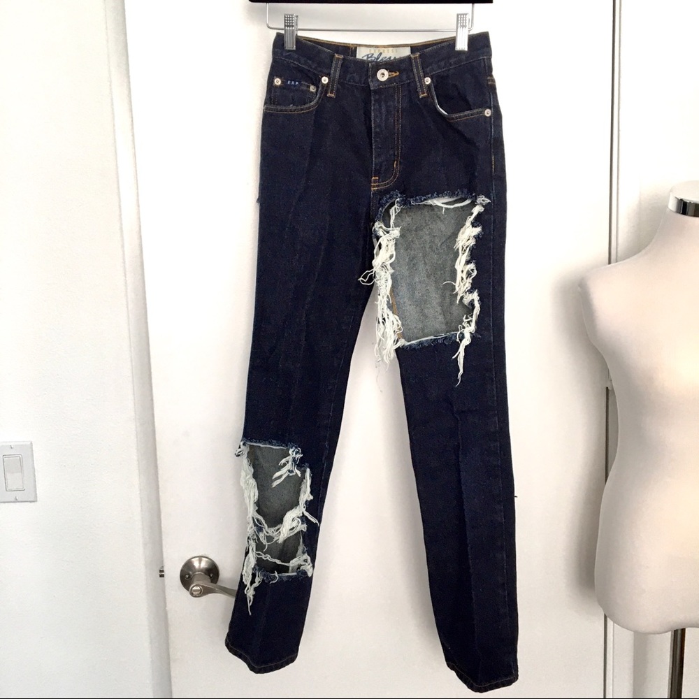 💙 New with tag Express Bleus rip cutout jeans denim 25